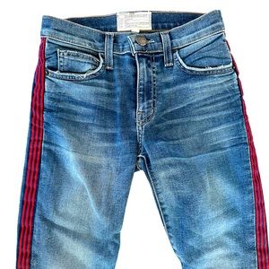 Current Elliot red stripe jeans